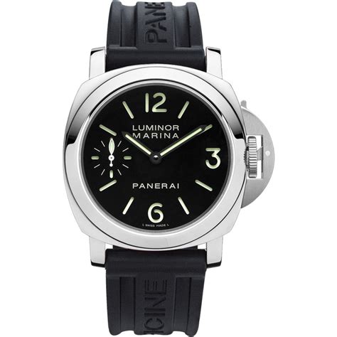 panerai luminor black rubber bracelet watch